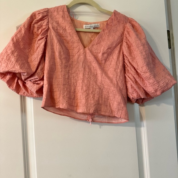 Endless Rose Pink Ruffled Crop Blouse - Picture 1 of 3
